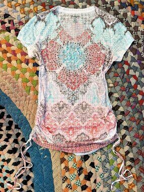 Wrangler brand #Bedazzled Top with Sinching on the Side